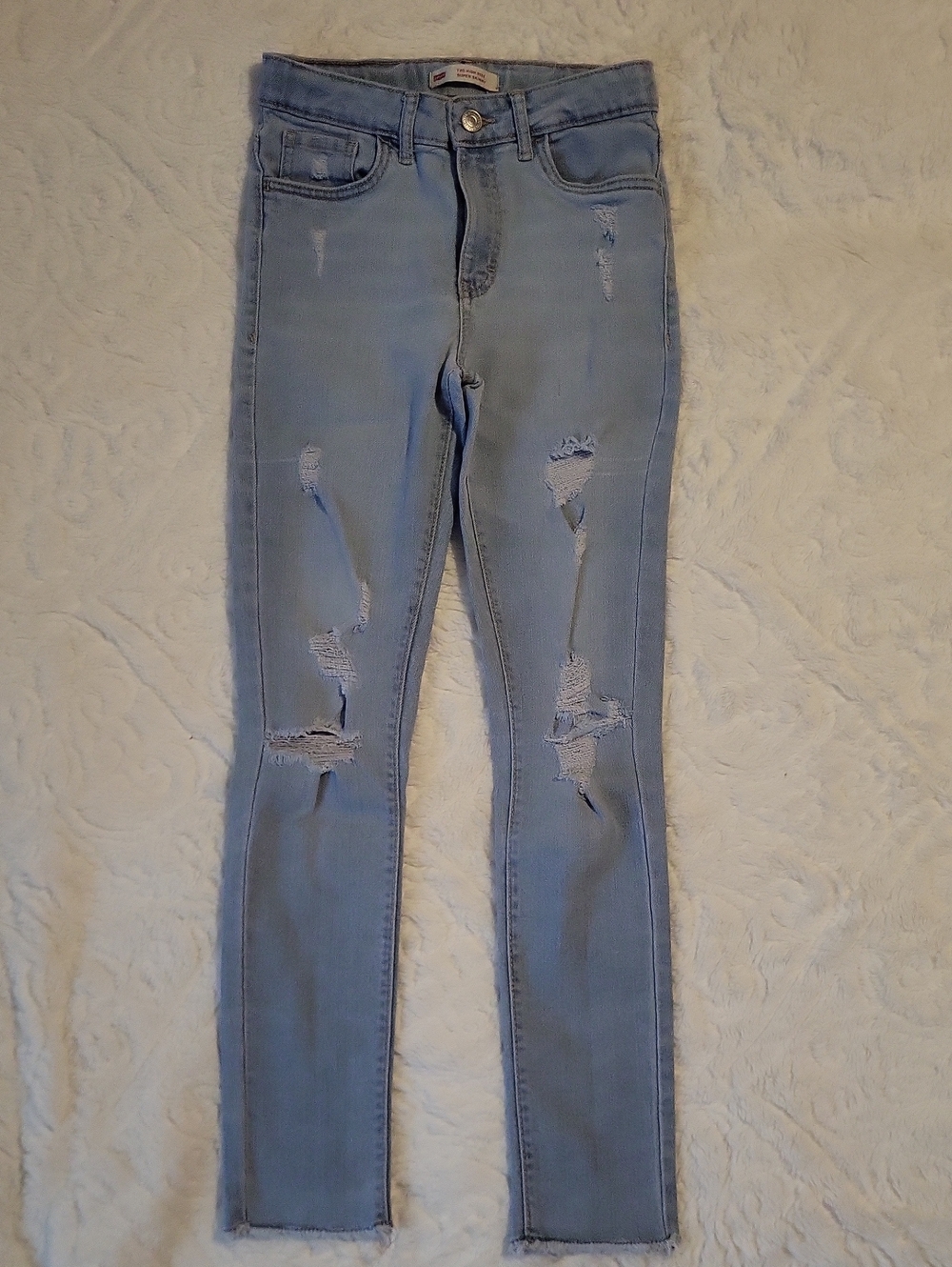 Levi's Light Blue Distressed Girl's Skinny Jeans